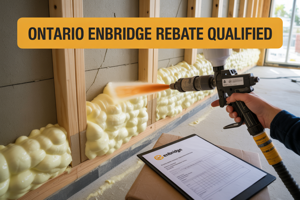 Can I use spray foam insulation to qualify for Ontario Enbridge rebate